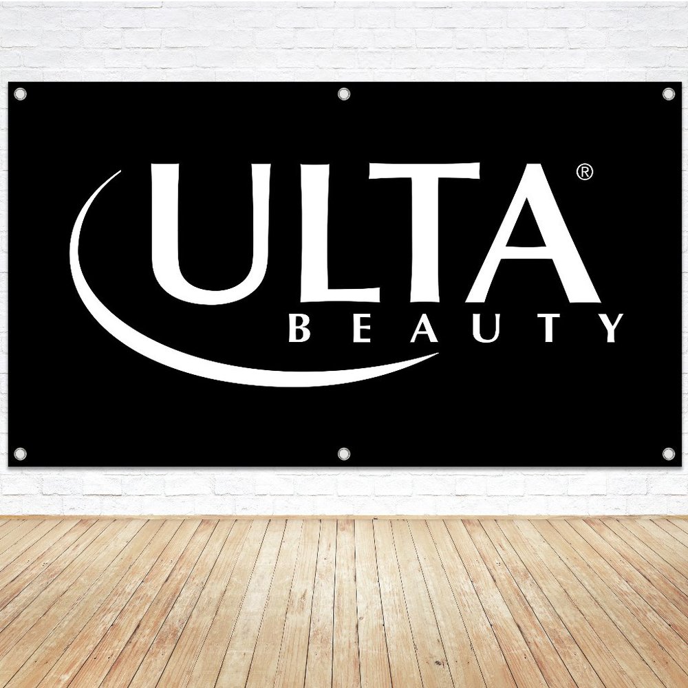 ULTA BEAUTY Logo Vinyl Banner 1.5x2.5ft Sign Cosmetics Salon Store Branding Disp